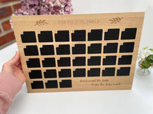 Load image into Gallery viewer, Monthly planner chalk board - Solid oak monthly planner - Solid oak chalk board - Organisation planner chalk board - Chalk monthly planner