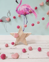 Load image into Gallery viewer, Felt Pom Pom Garland - Mix of pinks with hearts
