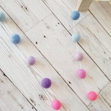 Load image into Gallery viewer, Multi-Coloured Felt Pom Pom Garland