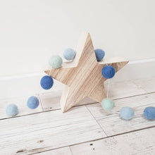 Load image into Gallery viewer, Blue and Mint green Felt Pom Pom Garland
