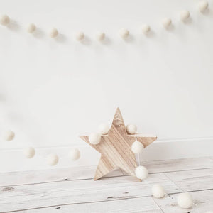 Ivory Felt Pom Pom Garland