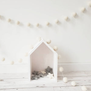 Ivory Felt Pom Pom Garland