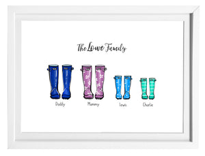 Welly boot family print