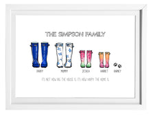 Load image into Gallery viewer, Welly boot family print