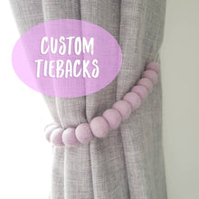 Load image into Gallery viewer, Felt pom pom curtain tieback