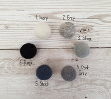 Load image into Gallery viewer, Custom Felt Rainbow curtain tieback - Choose your own colours - Rainbow Nursery accessory - Childrens Bedroom Accessories