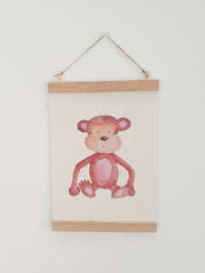 Penguin canvas Print with Wooden hanger