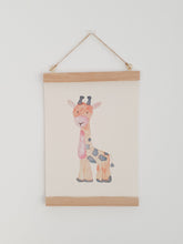 Load image into Gallery viewer, Watercolour Hedgehog canvas Print with Wooden hanger
