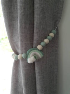 Custom Felt Rainbow curtain tieback - Choose your own colours - Rainbow Nursery accessory - Childrens Bedroom Accessories