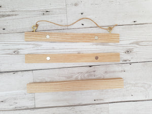 Alphabet canvas print with wooden hanger