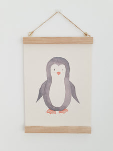 Panda canvas Print with Wooden hanger