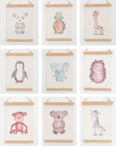 Koala canvas Print with Wooden hanger