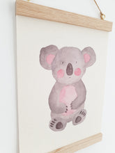 Load image into Gallery viewer, Koala canvas Print with Wooden hanger