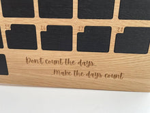 Load image into Gallery viewer, Monthly planner chalk board - Solid oak monthly planner - Solid oak chalk board - Organisation planner chalk board - Chalk monthly planner