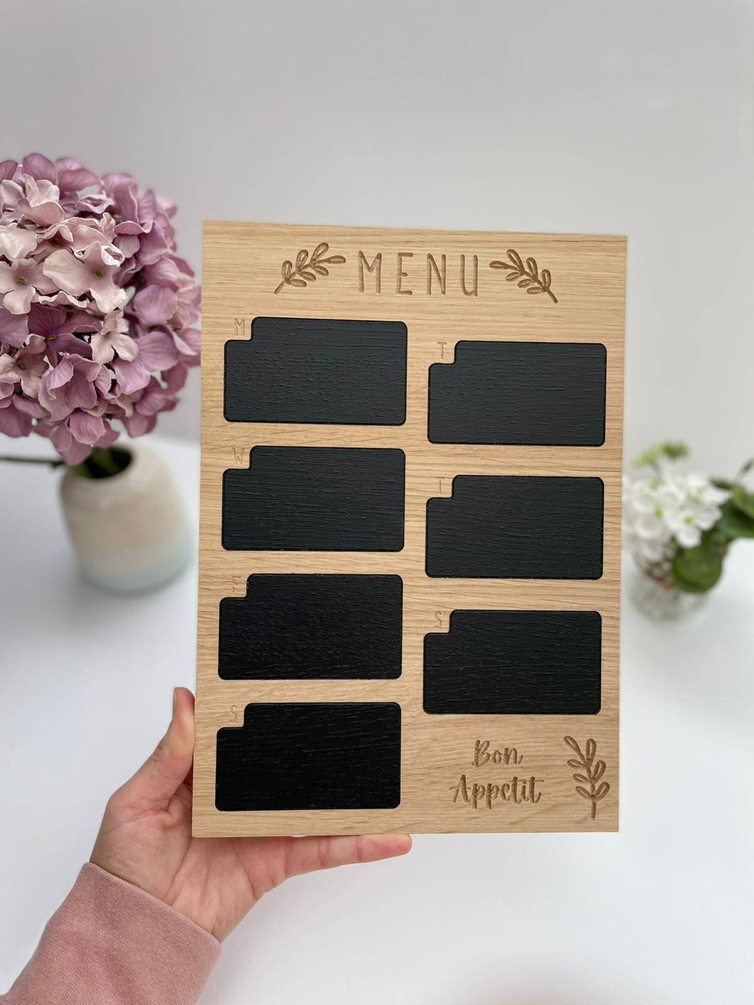 Menu Chalk Board - Oak Menu board - Personalised chalk menu